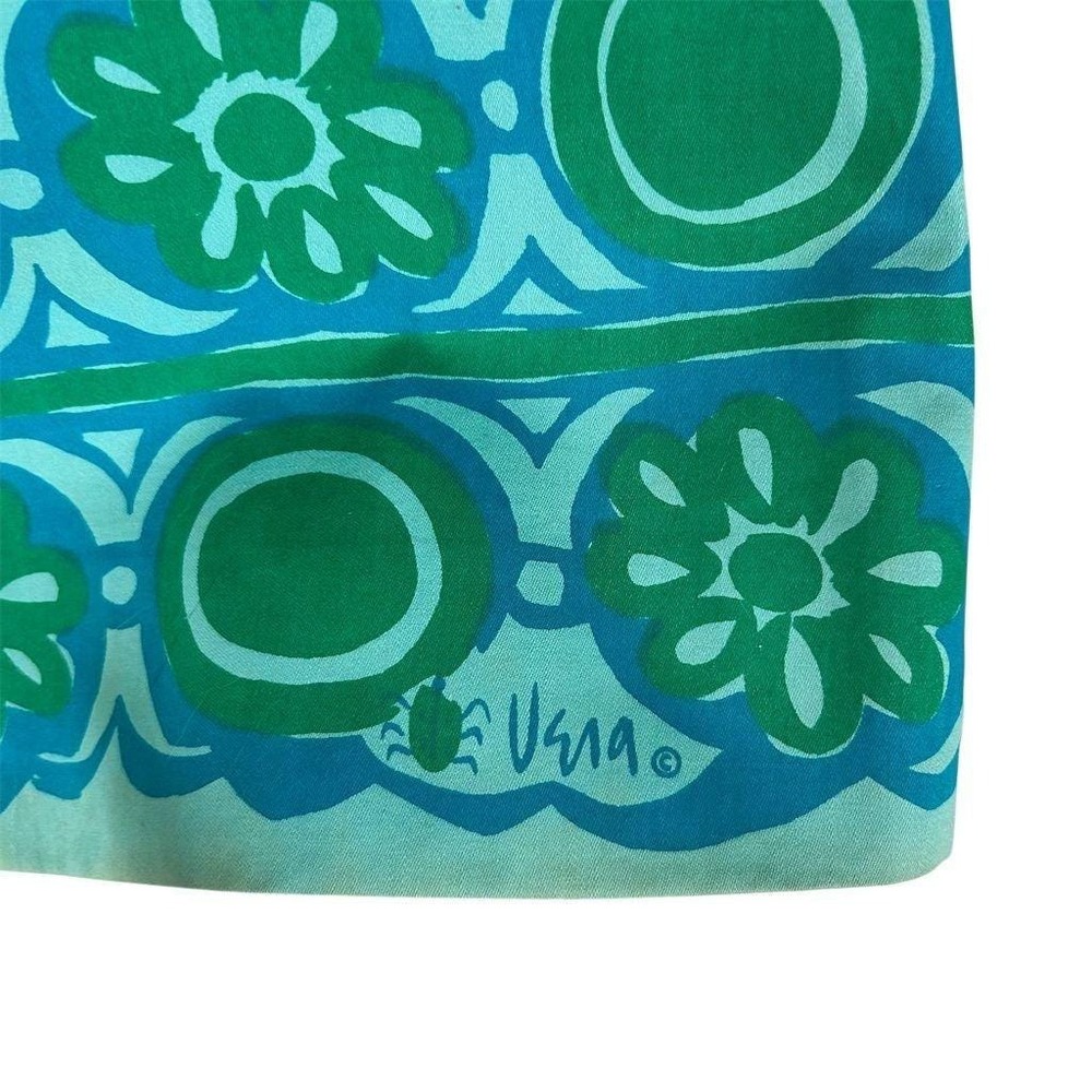 1960s Vera Neumann Dress Mod Psychedelic Floral Aqua Shift 10 for Lord & Taylor - Picture 11 of 16